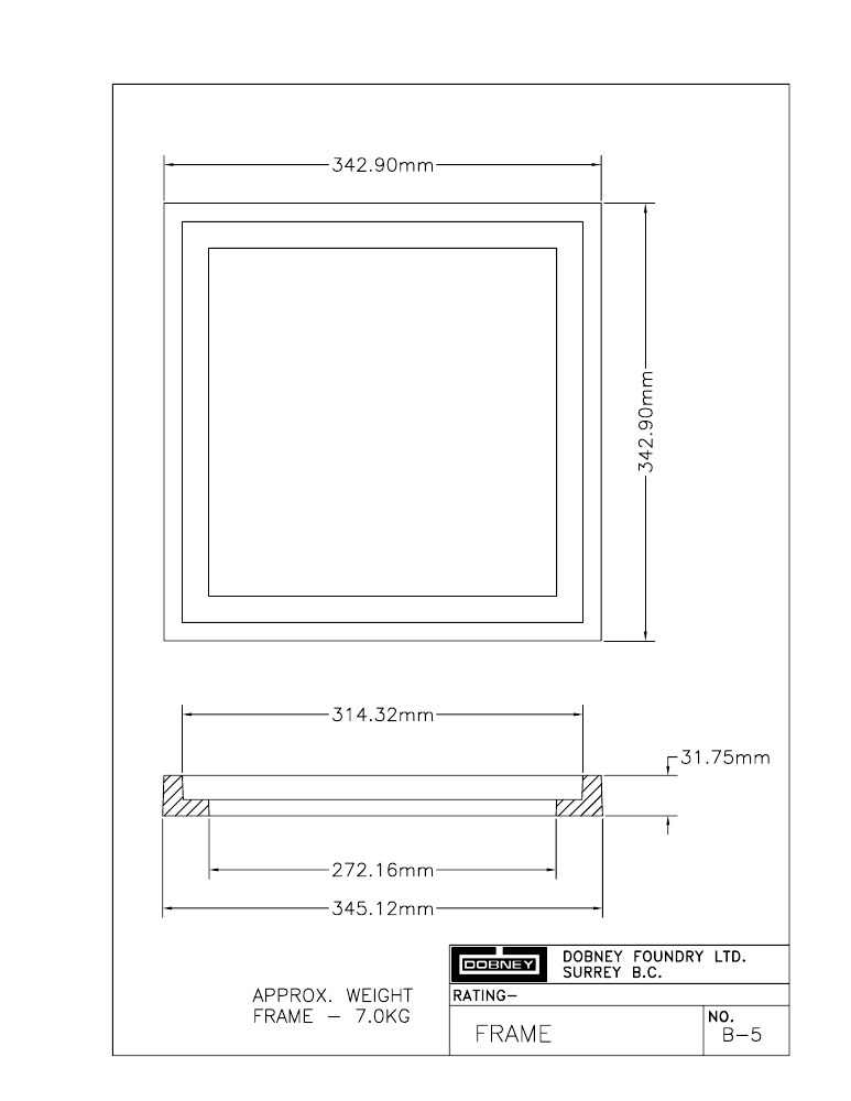 Technical drawing: Frame