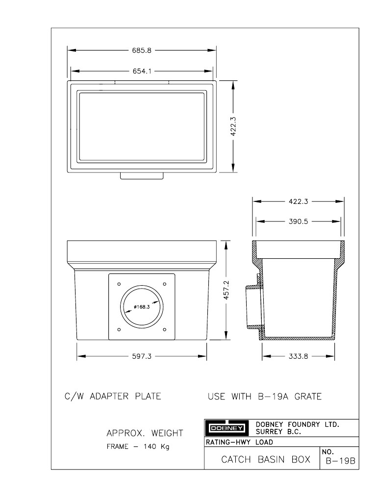 Technical drawing: Box