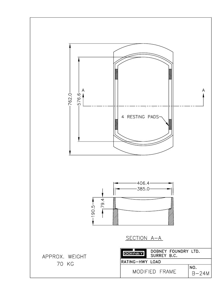Technical drawing: Modified Frame