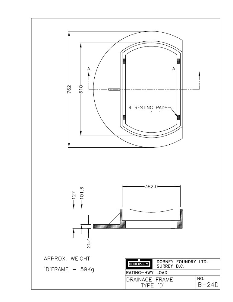 Technical drawing: Frame