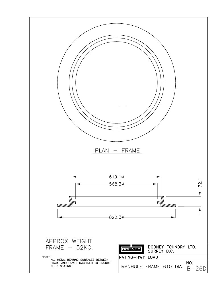 Technical drawing: Frame