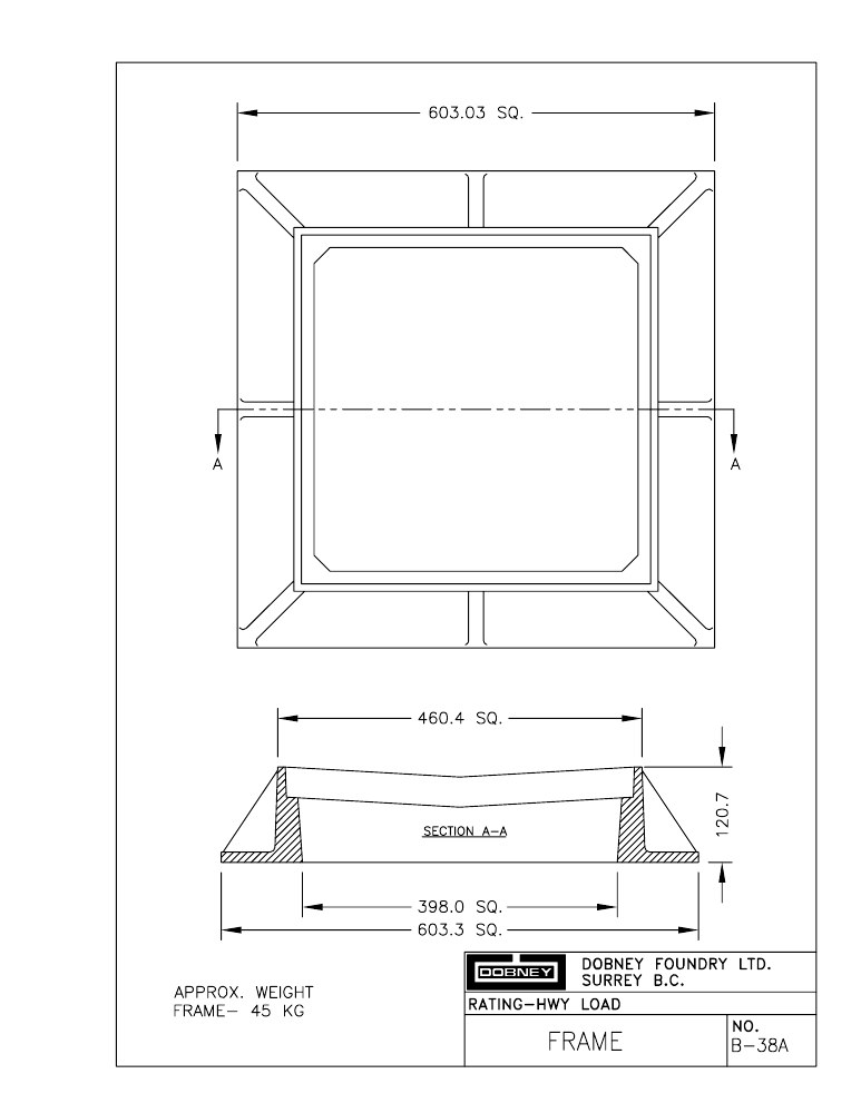 Technical drawing: Frame