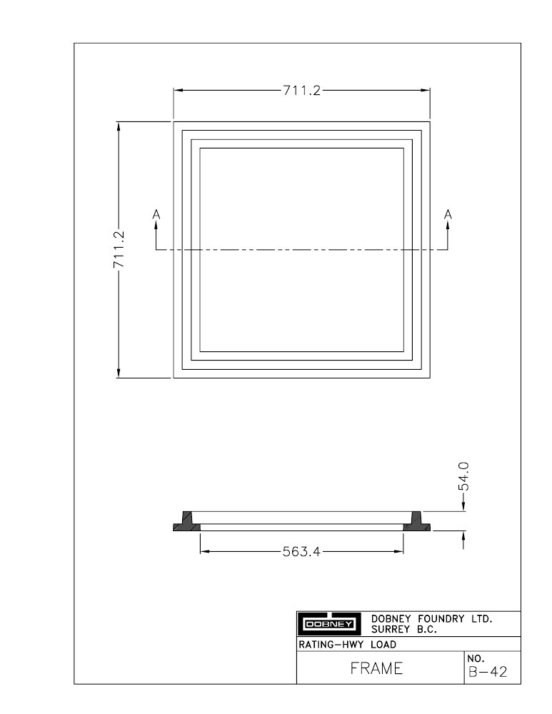 Technical drawing: Frame