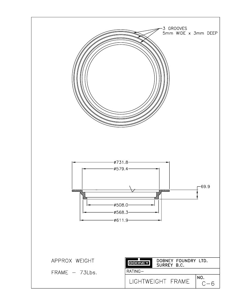 Technical drawing: Frame