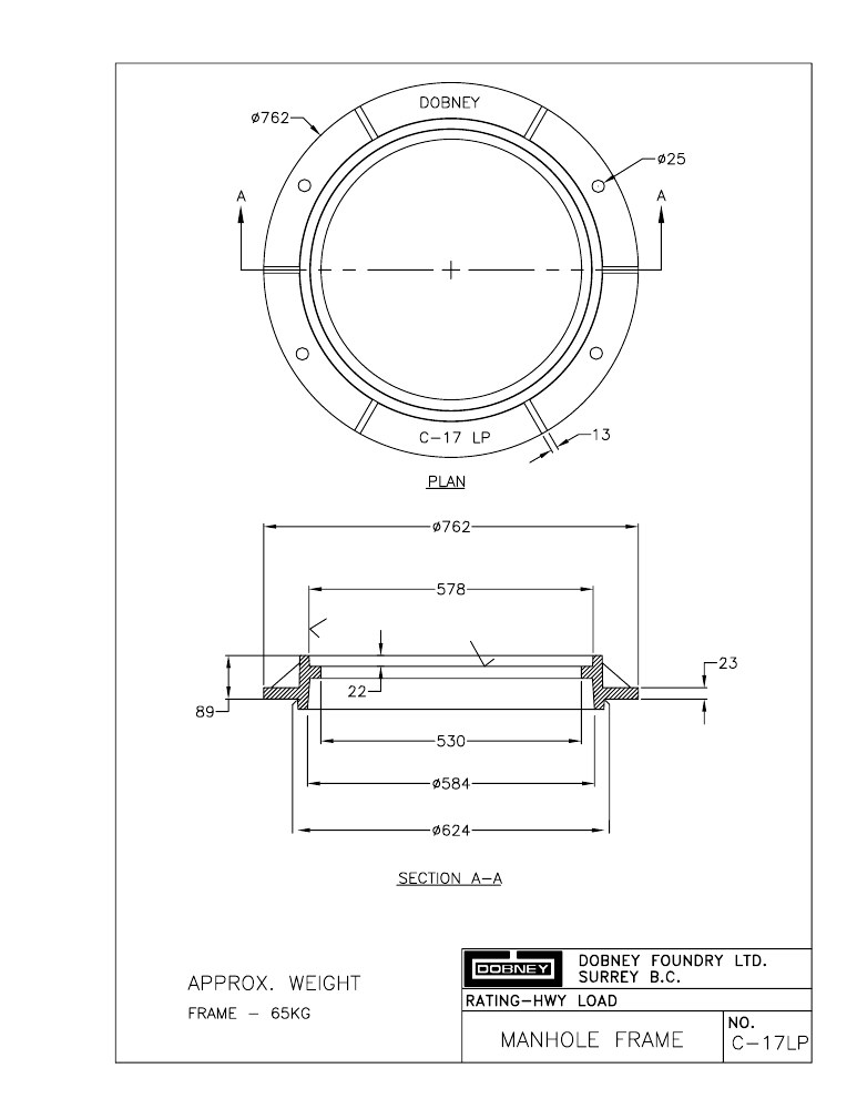 Technical drawing: Frame
