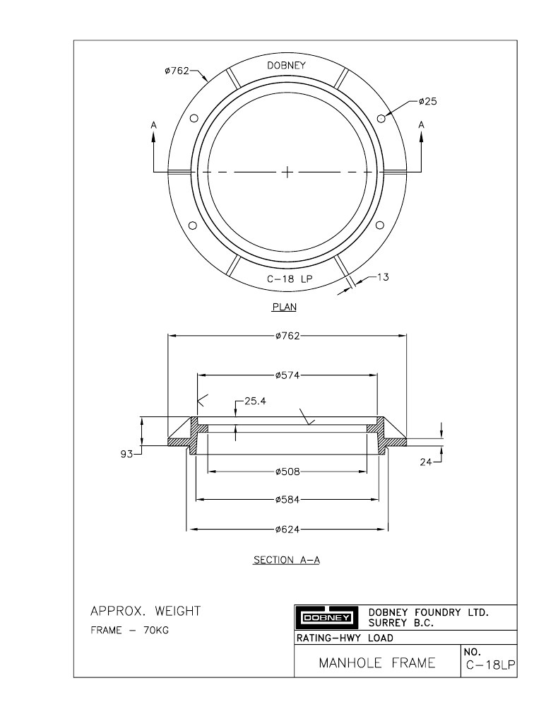 Technical drawing: Frame