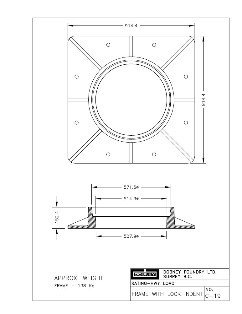 Technical drawing: Frame