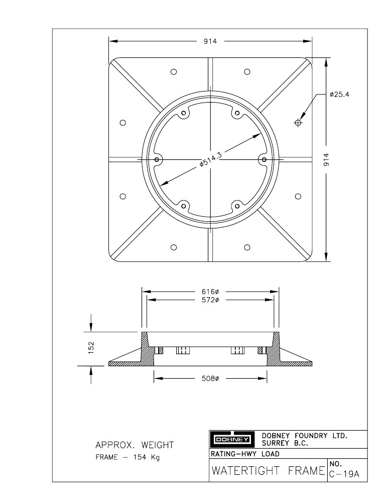 Technical drawing: Frame