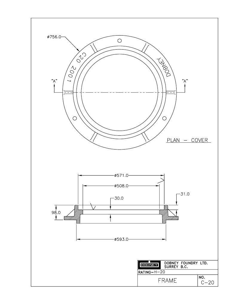 Technical drawing: Frame