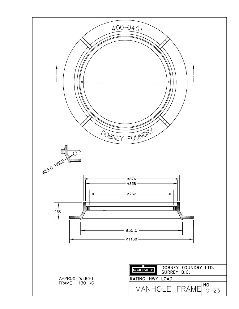Technical drawing: Frame