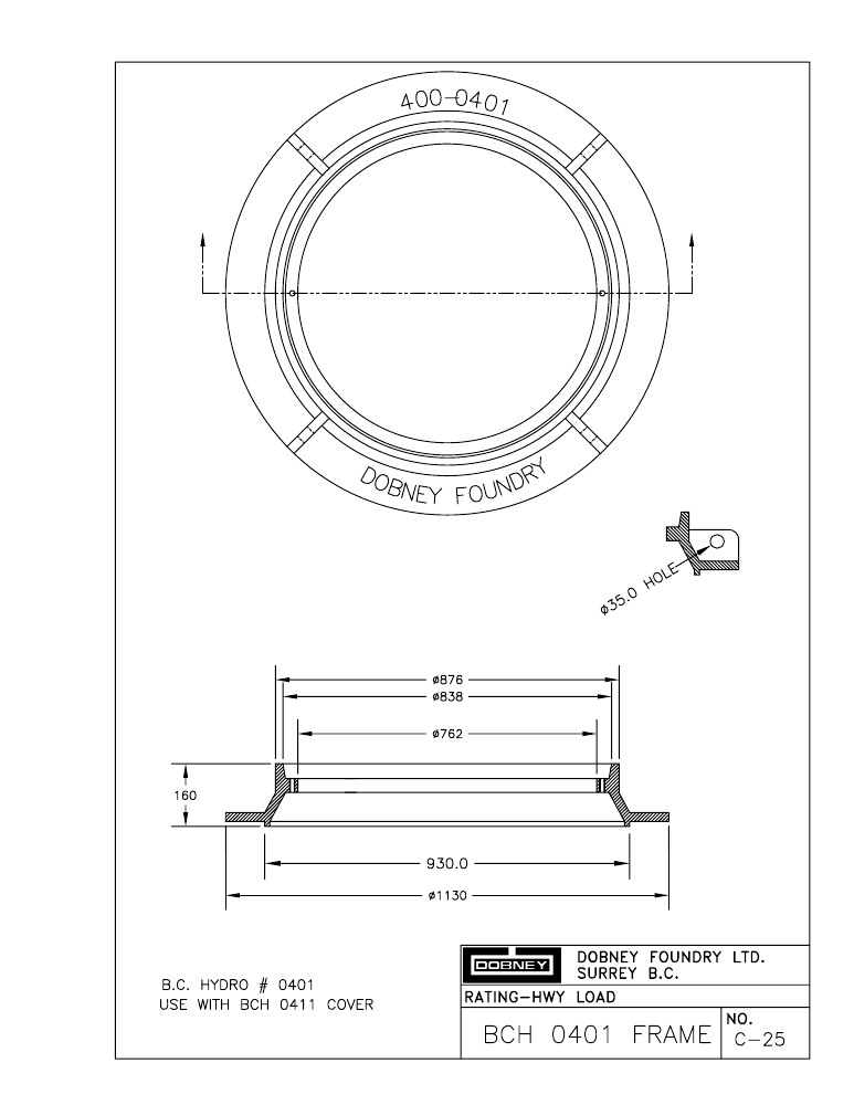 Technical drawing: (0401) Frame