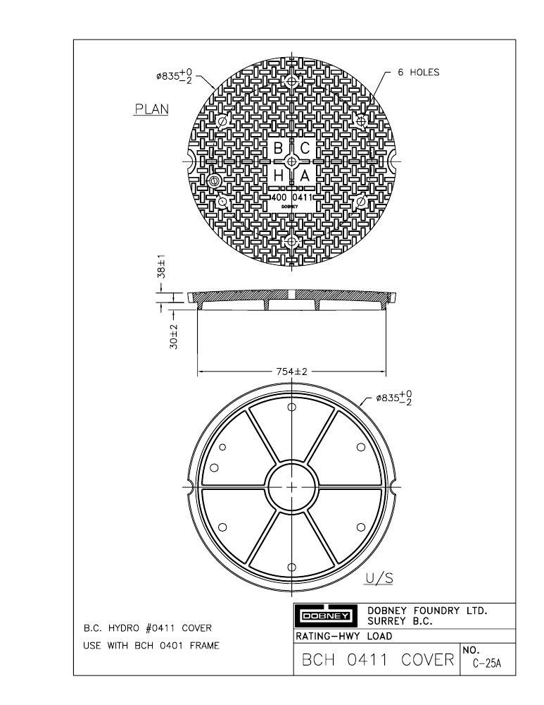 Technical drawing: (0411) Cover