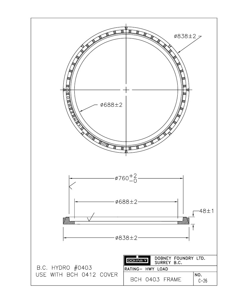 Technical drawing: (0403) Frame