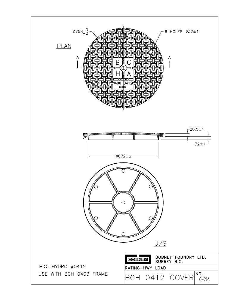 Technical drawing: (0412) Cover