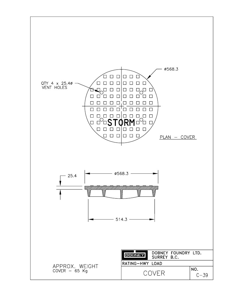 Technical drawing: Cover