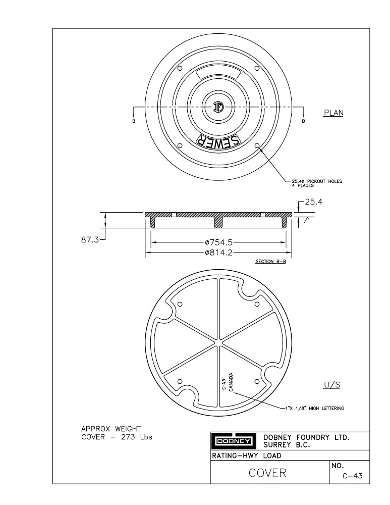 Technical drawing: Cover