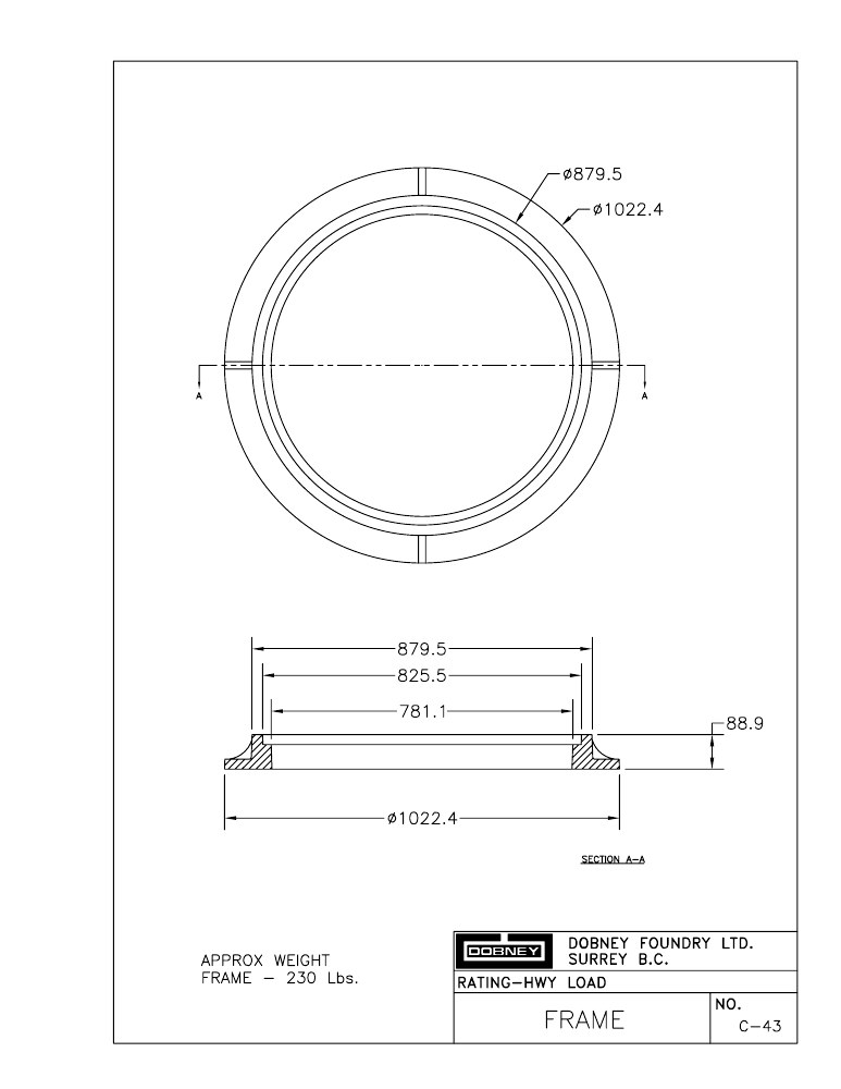 Technical drawing: Frame