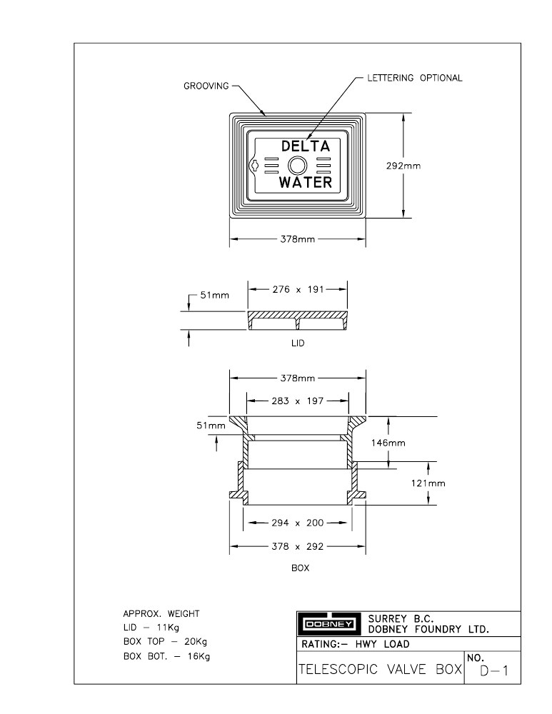 Technical drawing: Telescopic