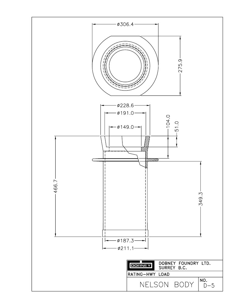 Technical drawing: Lid