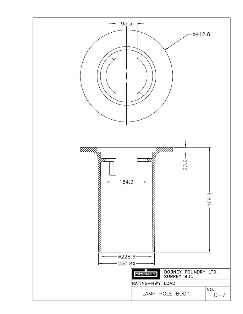 Technical drawing: Body