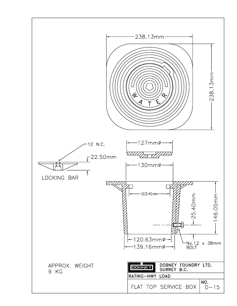 Technical drawing: Flat Top Set