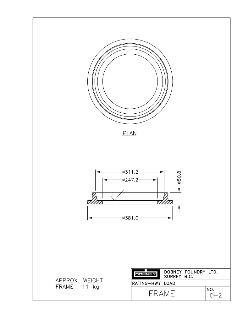 Technical drawing: Frame