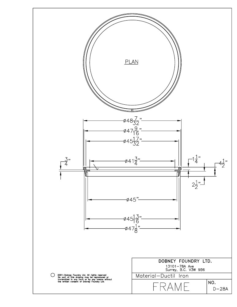 Technical drawing: Frame
