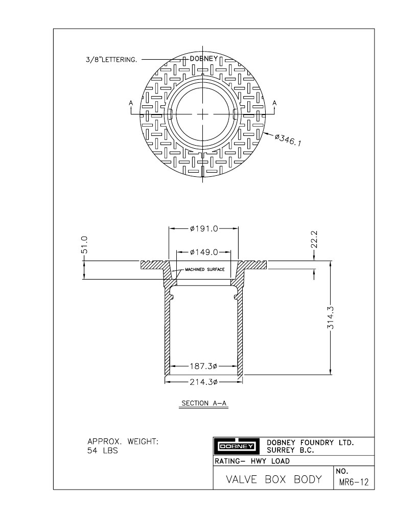Technical drawing: 12 Body