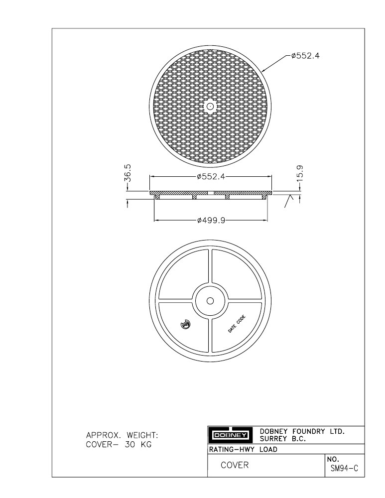 Technical drawing: Cover