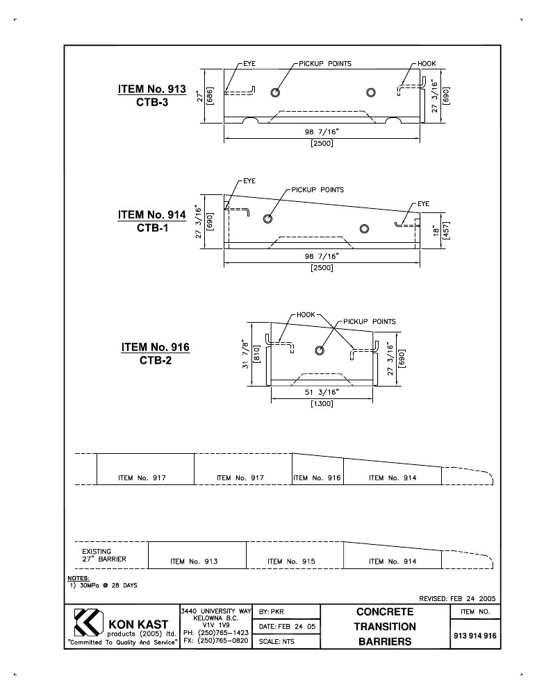 Technical drawing: CTB-3 Transition 690 to 686