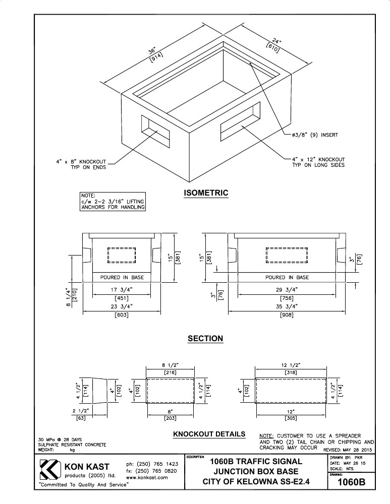 Technical drawing: Service / Junction Box Assembly